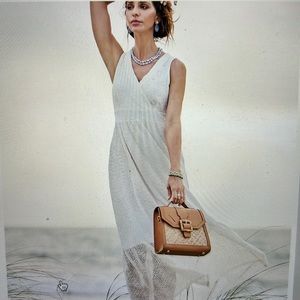 Spartina 449 Louisa Lace Dress Pearl White size Large